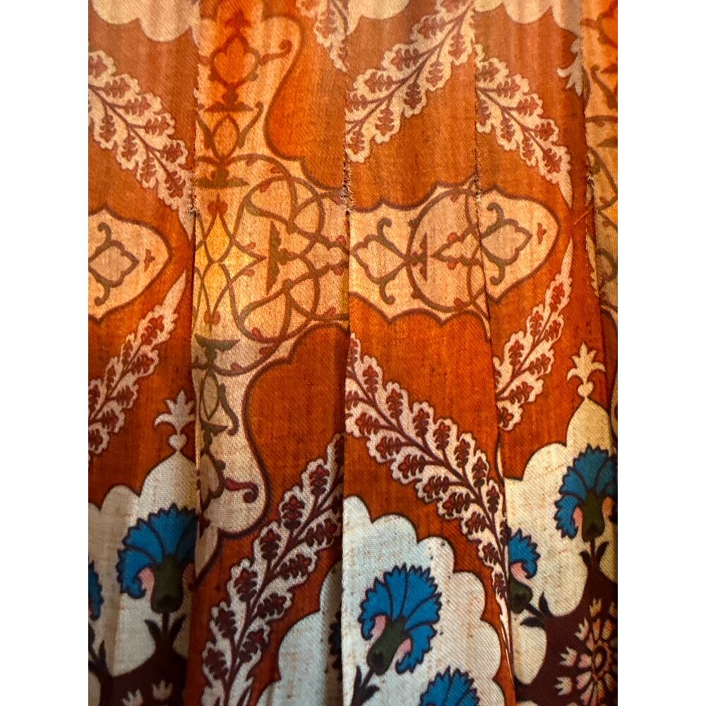Anthropologie Tanvi Kedia Boho Mini Dress Size S Red-Orange Gradient Floral - Picture 8 of 8